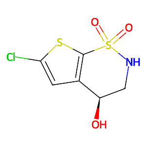 (S)-3,4-Dihydro-6-chloro-4-hydroxy-2h-thieno(3,2-e)-1,2-thiazine-1,1-dioxide,160982-16-1