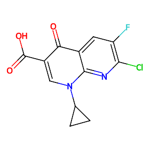 1-Cyclopropyl-6-fluoro-7-chloro-4-oxo-1,4-dihydro-1,8-napthyridine-3-carboxylic acid,100361-18-0