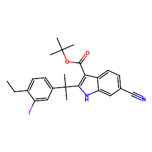 tert-Butyl 6-cyano-2-(2-(4-ethyl-3-iodophenyl)propan-2-yl)-1H-indole-3-carboxylate,1256584-75-4