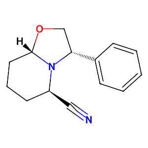 (3S,5R,8aS)-(+)-Hexahydro-3-phenyl-5H-oxazolo[3,2-a]pyridine-5-carbonitrile,106565-71-3