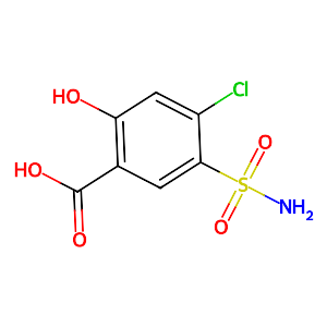 4-Chloro-2-hydroxy-5-sulfamoylbenzoic acid,14556-98-0