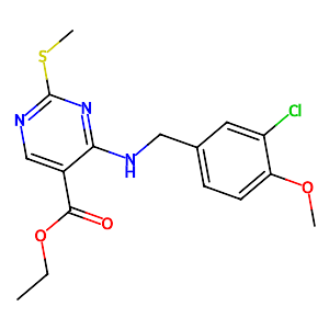 Ethyl 4-((3-chloro-4-methoxybenzyl)amino)-2-(methylthio)pyrimidine-5-carboxylate,330785-81-4