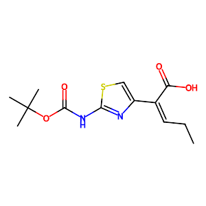 (Z)-2-(2-((tert-Butoxycarbonyl)amino)thiazol-4-yl)pent-2-enoic acid,86978-24-7