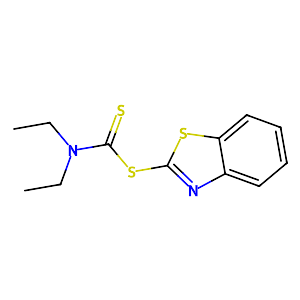 2-Benzothiazolyl diethyldithiocarbamate,95-30-7