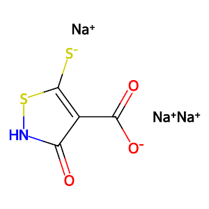 Trisodium 4-carboxy-5-mercapto-3-hydroxy-isothiazole,76857-14-2