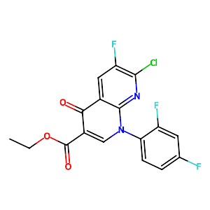 Ethyl 1-(2,4-difluorophenyl)-7-Cl-6-F-4-O-hydropyridino[2,3-B]pyridine-3-carboxylate,100491-29-0