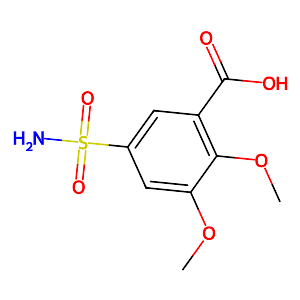 2,3-Dimethoxy-5-sulfamoyl benzoic acid,66644-80-2