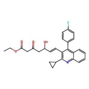 Ethyl (E)-7-[2-cyclopropyl-4-(4-flurophenyl)-3-quinolinyl]-5-hydroxy-3-oxo-6-heptenoate,148901-69-3
