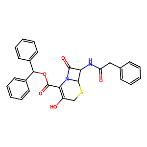 7-Phenyl acetamido-3-hydroxy-3-cephem-4-carboxylic acid diphenylmethyl ester,54639-48-4