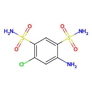 4-Amino-6-chloro-1,3-benzenedisulfonamide,121-30-2