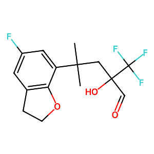 4-(5-Fluoro-2,3-dihydro-benzofuran-7-yl)-2-hydroxy-4-methyl-2-trifluoromethyl-pentanal,887375-38-4