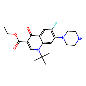 3-Quinolinecarboxylicacid,1-(1,1-dimethylethyl)-6-fluoro-1,4-dihydro-4-oxo-7-(1-piperazinyl)-,ethylester,130435-47-1