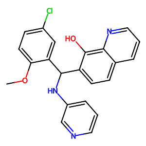 7-[(5-Chloro-2-methoxy-phenyl)-(pyridin-3-ylamino)-methyl]-quinolin-8-ol,832093-37-5