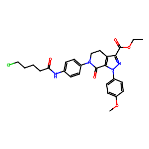 Ethyl 6-(4-(5-chloropentanamido)phenyl)-1-(4-methoxyphenyl)-7-oxo-4,5,6,7-tetrahydro-1H-pyrazolo[3,4-c]pyridine-3-carboxylate,1421823-20-2