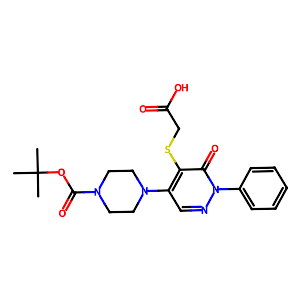 4-(5-Carboxymethylsulfanyl-6-oxo-1-phenyl-1,6-dihydro-pyridazin-4-yl)-piperazine-1-carboxylic acid tert-butyl ester,1404364-40-4