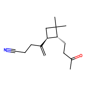 (2R,3S)-1,1-Dimethyl-2-(3-oxobutyl)-3-(3-cyano-1-methylenepropyl) cyclobutane,131468-89-8