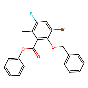 Benzoicacid,3-bromo-5-fluoro-6-methyl-2-(phenylmethoxy)-,phenylester,1207285-04-8