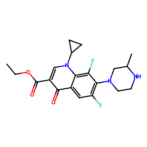 Ethyl 1-cyclopropyl-6,8-difluoro-7-(3-methylpiperazin-1-yl)-4-oxo-1,4-dihydroquinoline-3-carboxylate,103460-87-3
