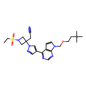 2-[1-ethylsulfonyl-3-[4-[7-(2-trimethylsilylethoxymethyl)pyrrolo[2,3-d]pyrimidin-4-yl]pyrazol-1-yl]azetidin-3-yl]acetonitrile,1187594-13-3