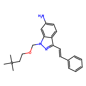 1H-Indazol-6-amine, 3-[(1E)-2-phenylethenyl]-1-[[2-(trimethylsilyl)ethoxy]methyl]-,319472-85-0