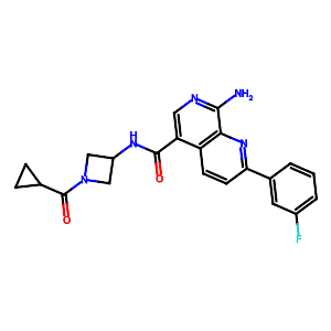 8-Amino-N-[1-(Cyclopropylcarbonyl)azetidin-3-Yl]-2-(3-Fluorophenyl)-1,7-Naphthyridine-5-Carboxamide,1449277-10-4