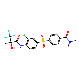 4-[[3-Chloro-4-[[(2R)-3,3,3-trifluoro-2-hydroxy-2-methyl-1-oxopropyl]amino]phenyl]sulfonyl]-N,N-dimethylbenzamide,252017-04-2