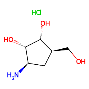 (1R,2S,3R,5R)-3-Amino-5-(hydroxymethyl)cyclopentane-1,2-diol hydrochloride,79200-57-0