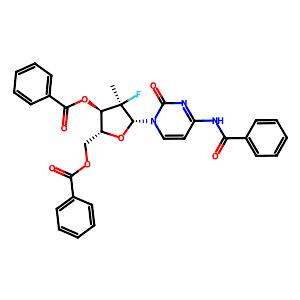 (2'R)-N-Benzoyl-2'-deoxy-2'-fluoro-2'-methylcytidine 3',5'-dibenzoate,817204-32-3