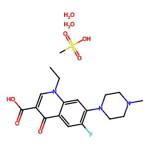 1-Ethyl-6-fluoro-7-(4-methylpiperazin-1-yl)-4-oxo-1,4-dihydroquinoline-3-carboxylic acid mesylate dihydrate,149676-40-4