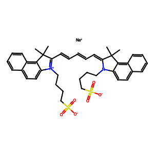 2-[5-[1,1-Dimethyl-3-(4-sulfobutyl)-1,3-dihydrobenzo[e]indol-2-ylidene]penta-1,3-dienyl]-1,1-dimethyl-3-(4-sulfobutyl)-1H-benzo[e]indolium inner salt sodium salt,64285-36-5