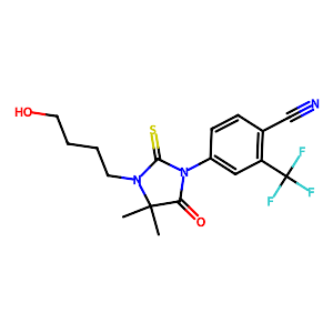 4-[3-(4-Hydroxybutyl)-4,4-dimethyl-5-oxo-2-thioxoimidazolidin-1-yl]-2-(trifluoromethyl)benzonitrile,155180-53-3