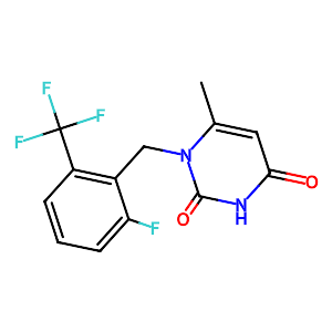 1-(2-Fluoro-6-(trifluoromethyl)benzyl)-6-methylpyrimidine-2,4(1H,3H)-dione,830346-47-9