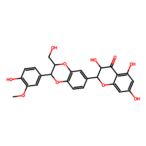 3,5,7-Trihydroxy-2-(2-(4-hydroxy-3-methoxyphenyl)-3-(hydroxymethyl)-2,3-dihydrobenzo[b][1,4]dioxin-6-yl)chroman-4-one,42110-65-6