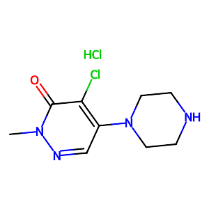 4-Chloro-2-methyl-3-piperazin-1-yl-2H-pyridazin-3-one hydrochloride, with ~10% 5-Chloro-2-methyl-5-piperazin-1-yl-2H-pyridazin-3-one hydrochloride,1052270-14-0