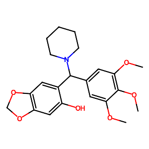 6-(Piperidin-1-yl(3,4,5-trimethoxyphenyl)methyl)benzo[d][1,3]dioxol-5-ol,102616-82-0