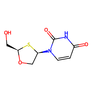 1-((2R,4R)-2-(Hydroxymethyl)-1,3-oxathiolan-4-yl)pyrimidine-2,4(1H,3H)-dione,461668-65-5