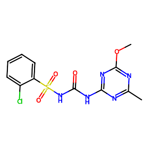 1-(2-Chlorophenylsulfonyl)-3-(4-methoxy-6-methyl-1,3,5-triazin-2-yl)-urea,64902-72-3