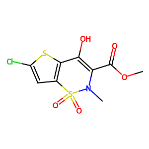 6-Chloro-4-hydroxy-2-methyl-3-methoxycarbonyl-2H-thieno[2,3-e]-1,2-thiazine-1,1-dioxide,70415-50-8