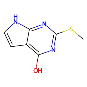 2-Methylsulfanyl-7H-pyrrolo[2,3-d]pyrimidin-4-ol,67831-83-8
