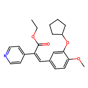 (E)-Ethyl 3-(3-(cyclopentyloxy)-4-methoxyphenyl)-2-(pyridin-4-yl)acrylate,162544-16-3