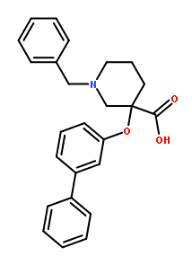 1-Benzyl-3-(biphenyl-3-yloxy)-piperidine-3-carboxylic acid