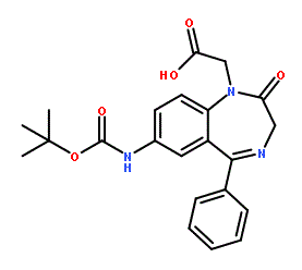 (7-tert-Butoxycarbonylamino-2-oxo-5-phenyl-2,3-dihydro-benzo[e][1,4]diazepin-1-yl)-acetic acid
