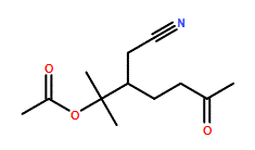 2-(Cyanomethyl)-1,1-dimethyl-5-oxohexyl acetate, 95%