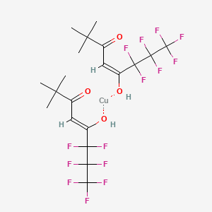 Bis(6,6,7,7,8,8,8-heptafluoro-2,2-dimethyl-3,5-octanedionate)copper(II), 98%