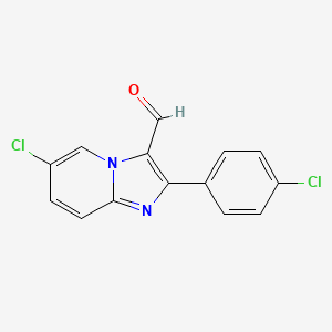 6-chloro-2-(4-chlorophenyl)H-imidazo[1,2-a]pyridine-3-carbaldehyde, 95%